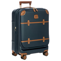 Brics Bellagio - 4-Rollen-Kabinentrolley mit Vortasche 55 cm erw. recycelt (blue/tan) - Ansicht 2