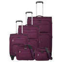 Travelite Cubis - 4-Rollen-Trolley Set 5tlg. (berry) - Ansicht 2