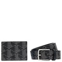 Lacoste The Blend Geschenkset - Kreditkartenetui und Gürtel (palm green, 110 cm)