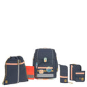 Lässig School Set Boxy Unique - Schulranzen Set 7tlg. (Dark Blue Ocean Edition)