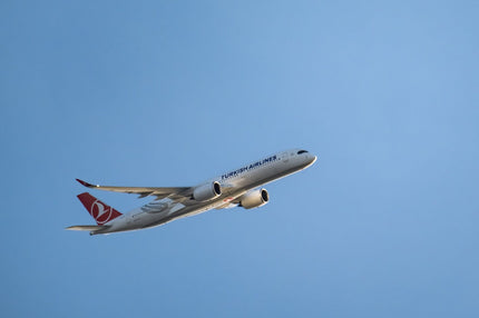 Turkish Airlines Airbus A350 im Flug - Turkish Airlines Handgepäck Maße und Gewicht 2026