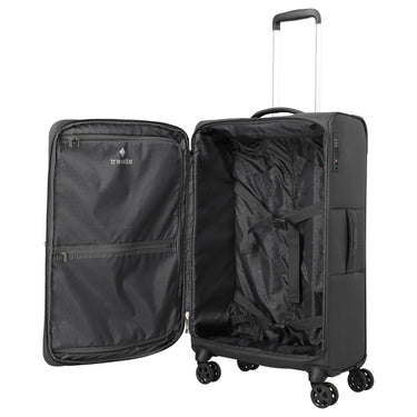 Travelite Cubis - 4-Rollen-Trolley 72 cm erw. (anthracite) - Ansicht 4