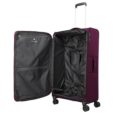 Travelite Cubis - 4-Rollen-Trolley 83 cm erw. (berry) - Ansicht 4