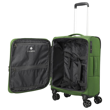 Travelite Cubis - 4-Rollen-Kabinentrolley 55 cm erw. (green) - Ansicht 4