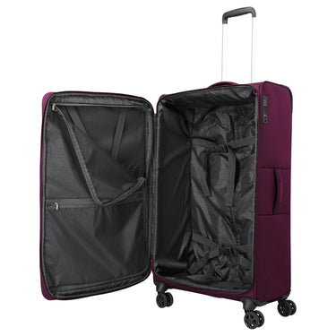 Travelite Cubis - 4-Rollen-Trolley 83 cm erw. (berry) - Ansicht 5