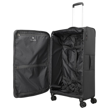 Travelite Cubis - 4-Rollen-Trolley 83 cm erw. (anthracite) - Ansicht 4
