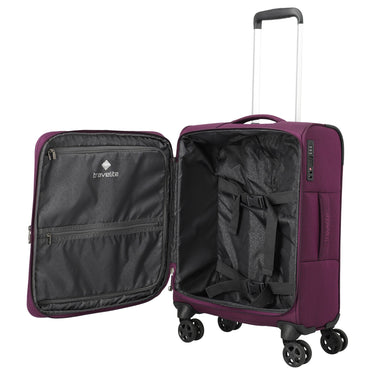 Travelite Cubis - 4-Rollen-Kabinentrolley 55 cm erw. (berry) - Ansicht 4