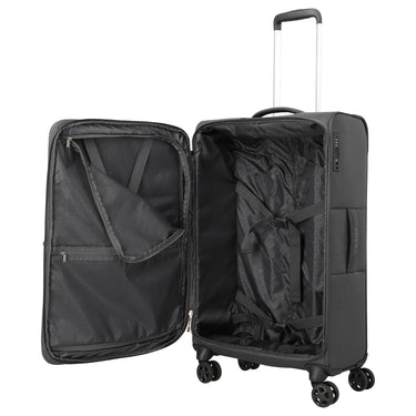 Travelite Cubis - 4-Rollen-Trolley 72 cm erw. (anthracite) - Ansicht 5