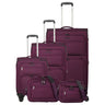 Travelite Cubis - 4-Rollen-Trolley Set 5tlg. (berry)