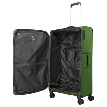 Travelite Cubis - 4-Rollen-Trolley 83 cm erw. (green) - Ansicht 4