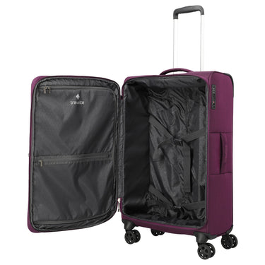 Travelite Cubis - 4-Rollen-Trolley 72 cm erw. (berry) - Ansicht 4
