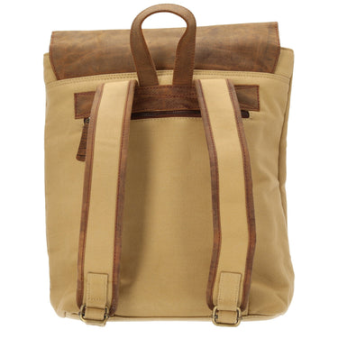 Dermata - Rucksack Canvas/Leder Kombination 39 cm (brown) - Ansicht 4