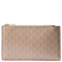Calvin Klein Emblem AOP Top Zip - Kreditkartenetui 4cc 13 cm (desert taupe aop)
