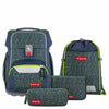 Step by Step Basis - School Backpack Set 4pcs. (Green Geometric)