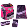 Scooli EasyFit Glow DIN - School Backpack Set 5pcs. (Heartbeat)