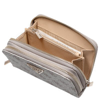 Guess Laurel II SLG Medium Double Zip - Geldbörse (dark taupe logo) - Markenkoffer